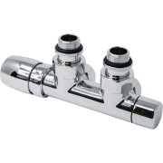 Ensemble robinet ILHINA équerre à gauche chromé entraxe 50 mm tube cuivre Ø12/14/15 - THERMADOR KIRCGCCH 
