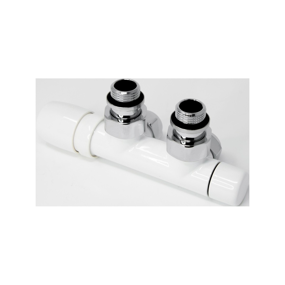 Ensemble robinet ILHINA équerre à gauche blanc entraxe 50 mm tube cuivre Ø12/14 - THERMADOR KIRCGC 