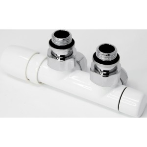 Ensemble robinet ILHINA équerre à gauche blanc entraxe 50 mm tube multicouche Ø16 - THERMADOR KIRCGMC 