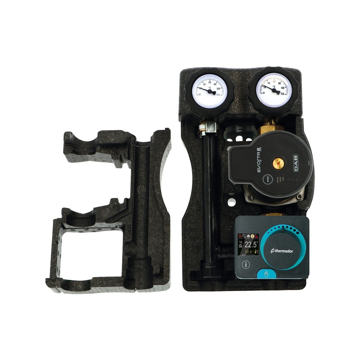 Groupe hydraulique mélangé MODULFIT Premium compact DN20 avec régulation RA230AC - THERMADOR GHM20CSPXSRA230A 