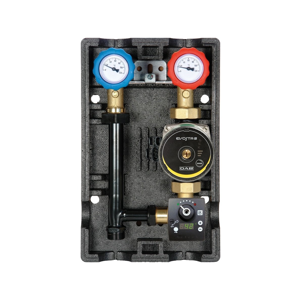 Groupe hydraulique mélangé DN25 régulé avec circulateur régulation AUTOMIX et servomoteur - THERMADOR GHM25CR 