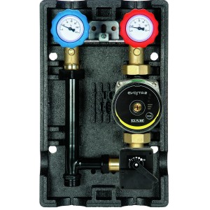 Groupe hydraulique mélangé DN25 avec vanne et circulateur sans régulation ni servomoteur - THERMADOR GHM25C 