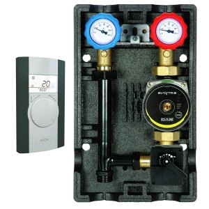 Groupe hydraulique mélangé MODULFIT DN32 entraxe 125 mm circulateur et régulation RA20 - THERMADOR GHM32CRA20 