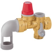 Groupe de sécurité coudé laiton 3/4" pour chauffe-eau jusqu'à 10 kW NF - THERMADOR GS20CL 
