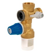 Groupe de sécurité vertical siège inox 3/4" pour chauffe-eau jusqu'à 10 kW NF - THERMADOR GSLI 
