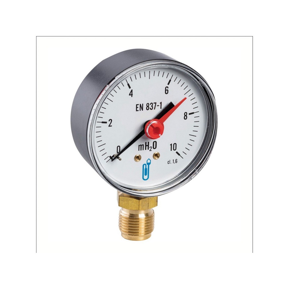Hydromètre radial Ø63 0-20 mCE raccordement vertical 3/8" - THERMADOR H20 