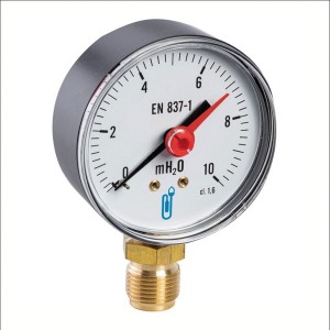 Hydromètre radial Ø63 0-20 mCE raccordement vertical 3/8" - THERMADOR H20 