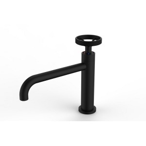 Mitigeur type industriel pour lavabo HANUM noir sans vidage - THEWA HAN15N 