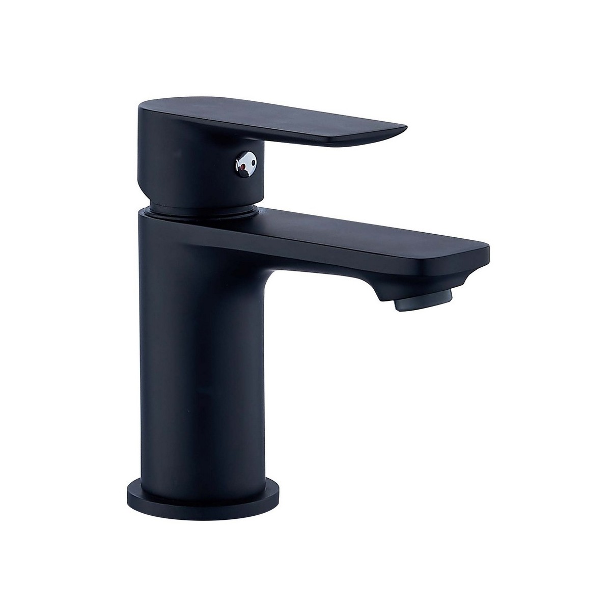 Mitigeur pour lavabo JEZIORO noir avec vidage clic-clac coupelle métal assortie - THEWA JEZ15N 