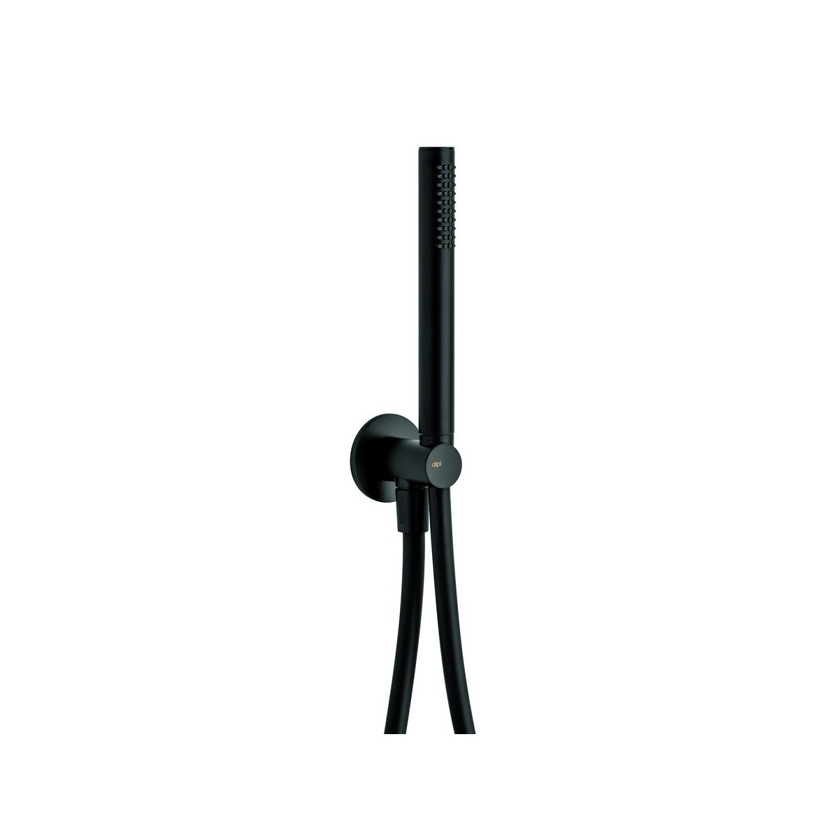 Kit douchette avec sortie d'eau et flexible noir - THEWA KI091NE 