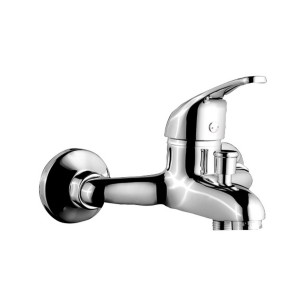 Mitigeur pour bain-douche AUGA chromé pose murale cartouche céramique Ø35 mm NF - THEWA AGA300 