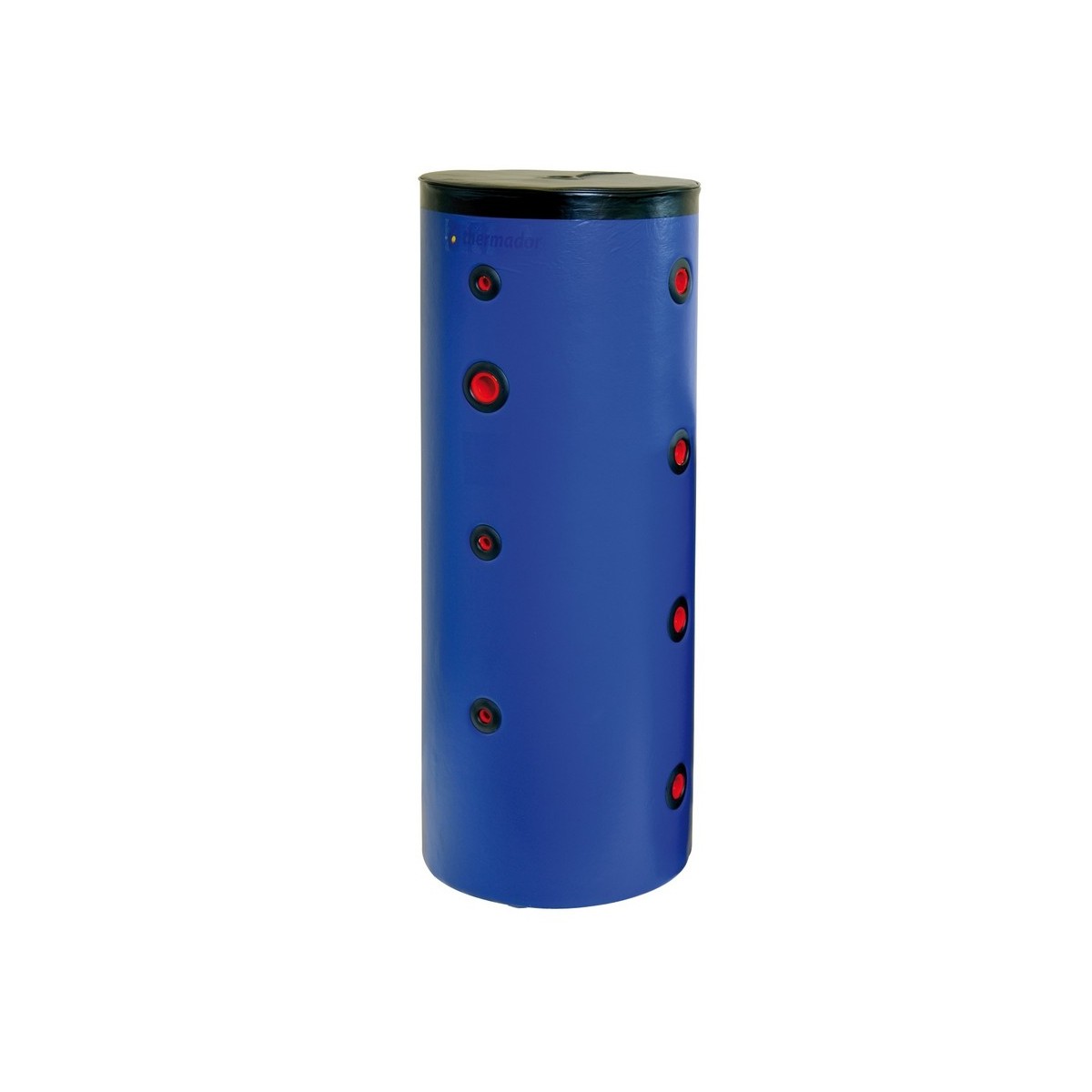 Bouteille de mélange 200 L sur pieds jaquette skaï bleue 4 piquages par côté piquage 1"1/2 thermoplongeur - THERMADOR BMEL200SK 