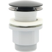 Bonde de vidage clic-clac ABS coupelle métal graphite mat avec trop-plein - THEWA BONDCCAGM 