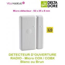 Détecteur d'ouverture Radio micro COX ou micro COBX - Delta Dore - pile lithium fournie