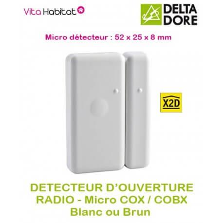 Détecteur d'ouverture Radio micro COX ou micro COBX - Delta Dore - pile lithium fournie