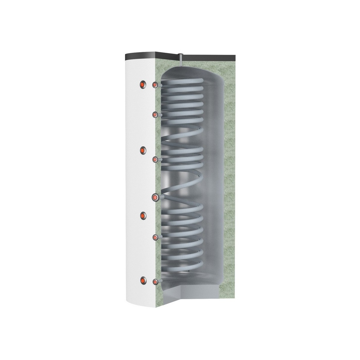 Ballon combiné chauffage 600 L avec mélange et découplage hydraulique échangeur ECS inox 31 L - THERMADOR BSES0600HE 