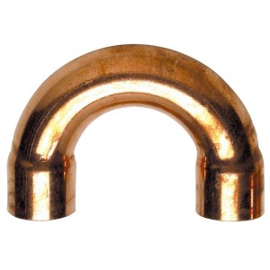Courbe double grand rayon femelle-femelle cuivre à souder Ø12 mm - THERMADOR 506012 