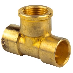 Té 130GC à souder Ø14 mm femelle à visser 3/8" en partie centrale - THERMADOR 130GC141214 