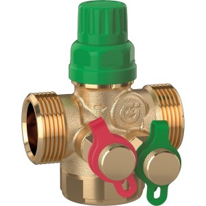 Vanne PICV FLOWMATIC avec prise de pression 1" mâle-mâle 0,02-0,2 m³/h laiton - THERMADOR 145557H20 