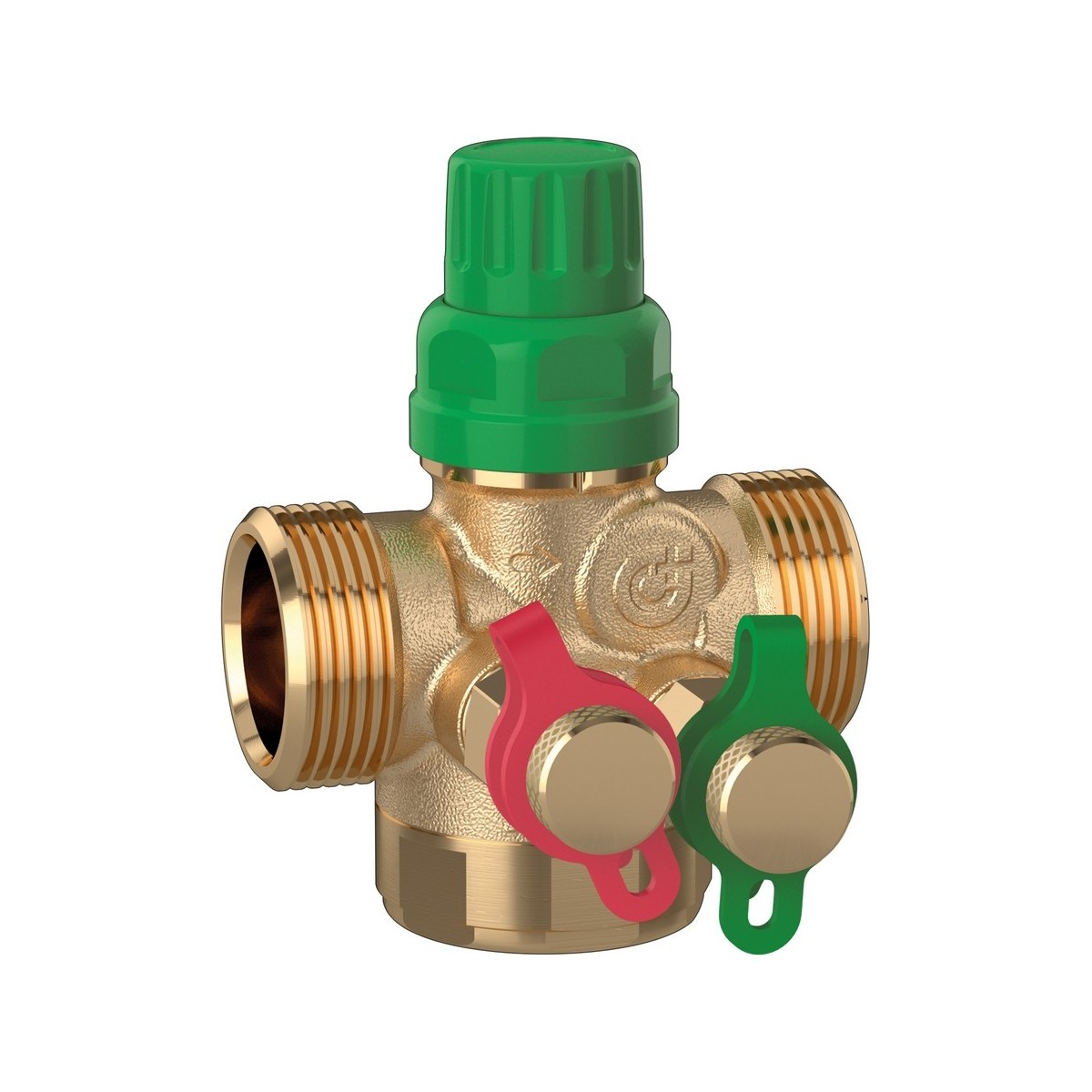 Vanne PICV FLOWMATIC avec prise de pression 1"1/4 mâle-mâle 0,18-1,80 m³/h laiton - THERMADOR 1456671H8 