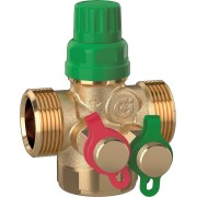 Vanne PICV FLOWMATIC avec prise de pression 1"1/4 mâle-mâle 0,30-3,00 m³/h laiton - THERMADOR 1456673H0 