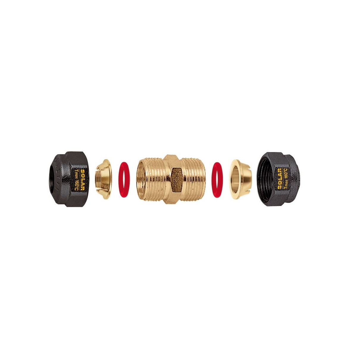 Manchon solaire à compression femelle-femelle Ø22 pour tube cuivre - THERMADOR 254302 