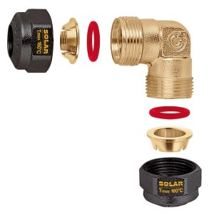 Coude solaire à compression femelle Ø22 pour tube cuivre - THERMADOR 254502 