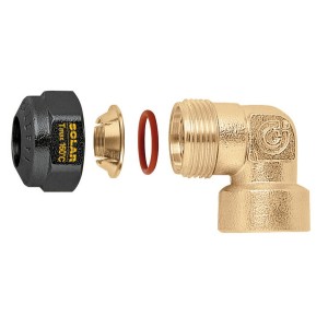 Coude solaire à compression mâle-mâle 3/4" pour tube cuivre Ø22 - THERMADOR 254852 