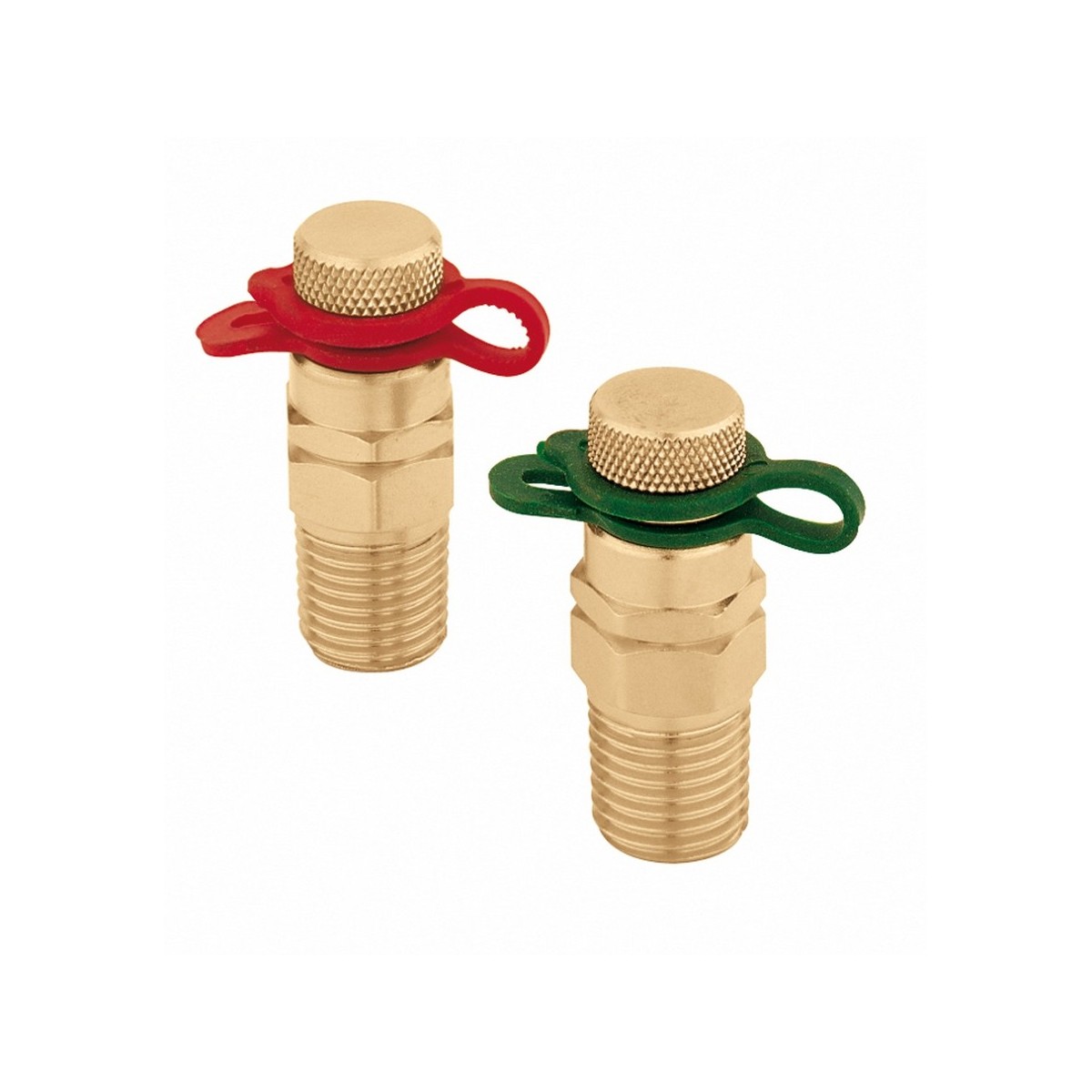 Kit de 2 prises pression température à raccord instantané 1/4" mâle corps laiton - THERMADOR 100000 