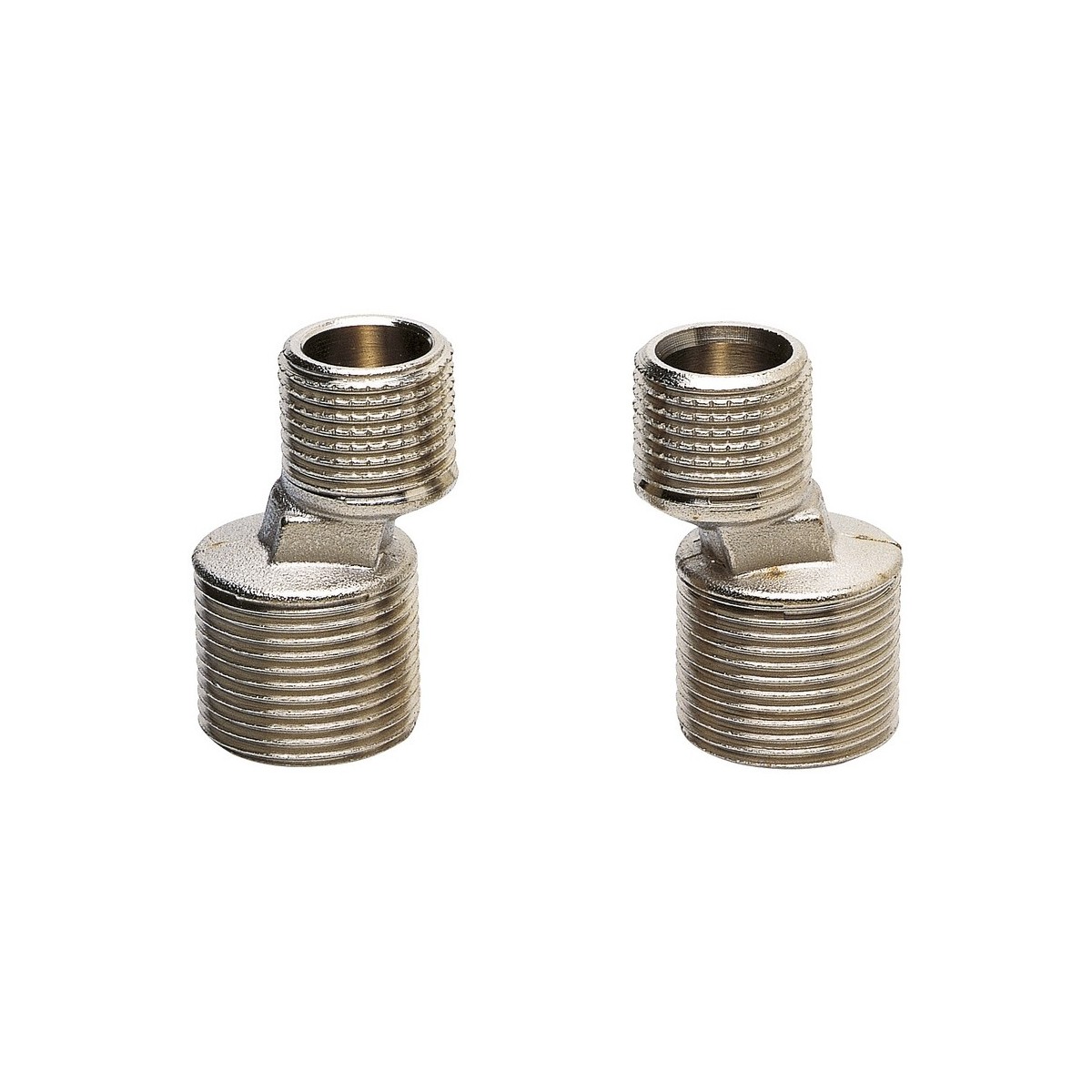 Raccord excentré 10 mm avec joint et rosace mâle-mâle 15/21 - 20/27 - THEWA RACSTD 