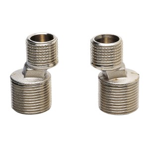 Raccord excentré 10 mm avec joint et rosace mâle-mâle 15/21 - 20/27 - THEWA RACSTD 