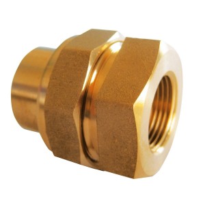 Raccord union égal femelle-femelle 3/8" 3 pièces à visser avec joint sphéro-conique - THERMADOR RU12F 