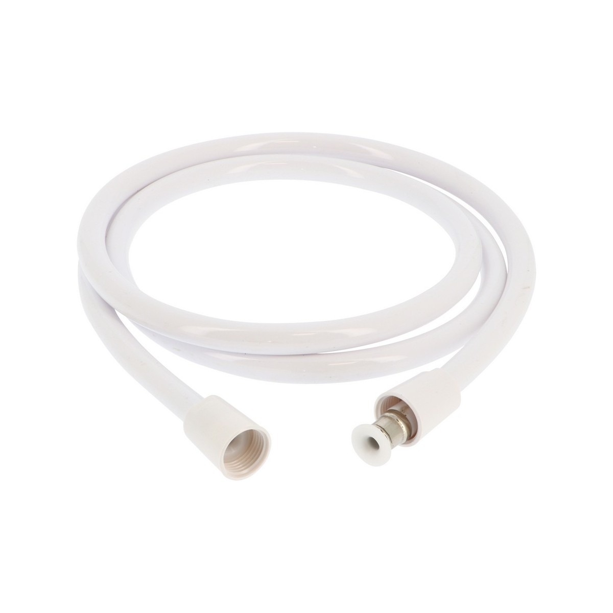 Flexible de douche lisse tressé nylon renforcé PVC 150 cm raccord 1/2" - THEWA UDE11FLYBLC 