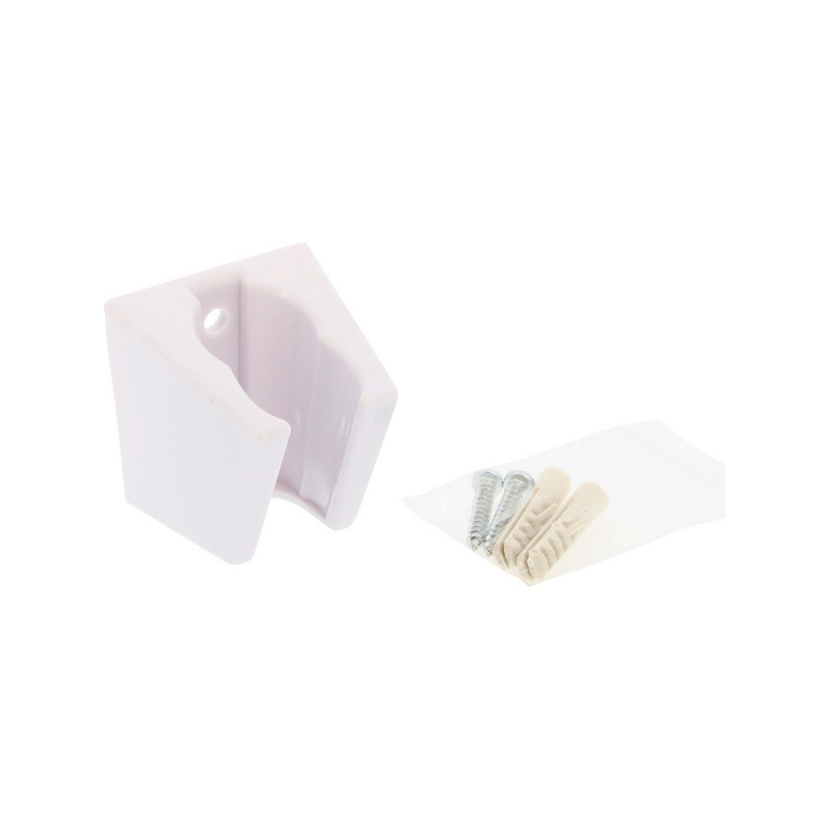 Support de douchette mural en ABS blanc avec vis de fixation - THEWA UDE27SUPBLC 