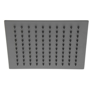 Pomme de douche carrée 200 x 200 mm métal noire - THEWA SF102ANE 