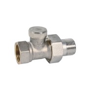 Té de réglage pour radiateur gamme A 1/2" nickelé sans joint sur la douille - THERMADOR TR15 
