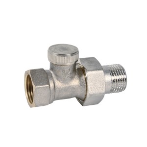 Té de réglage pour radiateur gamme A 1"1/4 nickelé sans joint sur la douille - THERMADOR TR33 