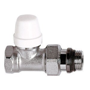Té de réglage pour radiateur gamme C 1/2" chromé avec douille auto-étanche - THERMADOR TRC15 