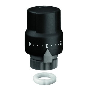 Tête thermostatique noire gamme Déco pour sèche-serviettes F30x1,5 - THERMADOR TTNO 