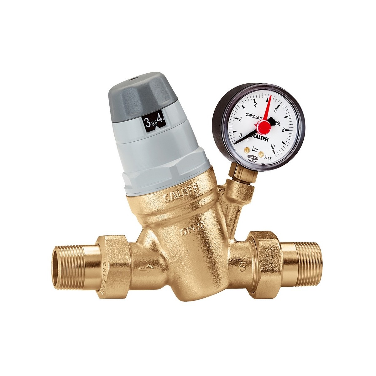 Réducteur de pression 2" mâle-mâle avec manomètre cartouche démontable préréglé 3 bar 40 °C maxi - THERMADOR R53550 