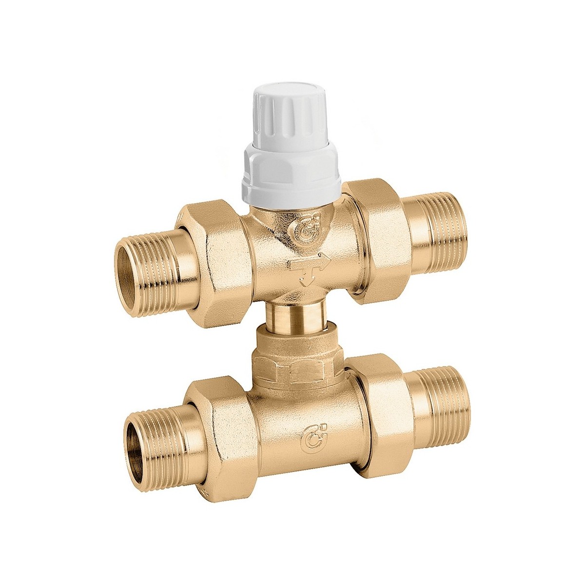 Vanne directionnelle avec bipasse 1/2" 3 voies Kvs 3,7 m³/h moteur électrothermique - THERMADOR VZ678040 