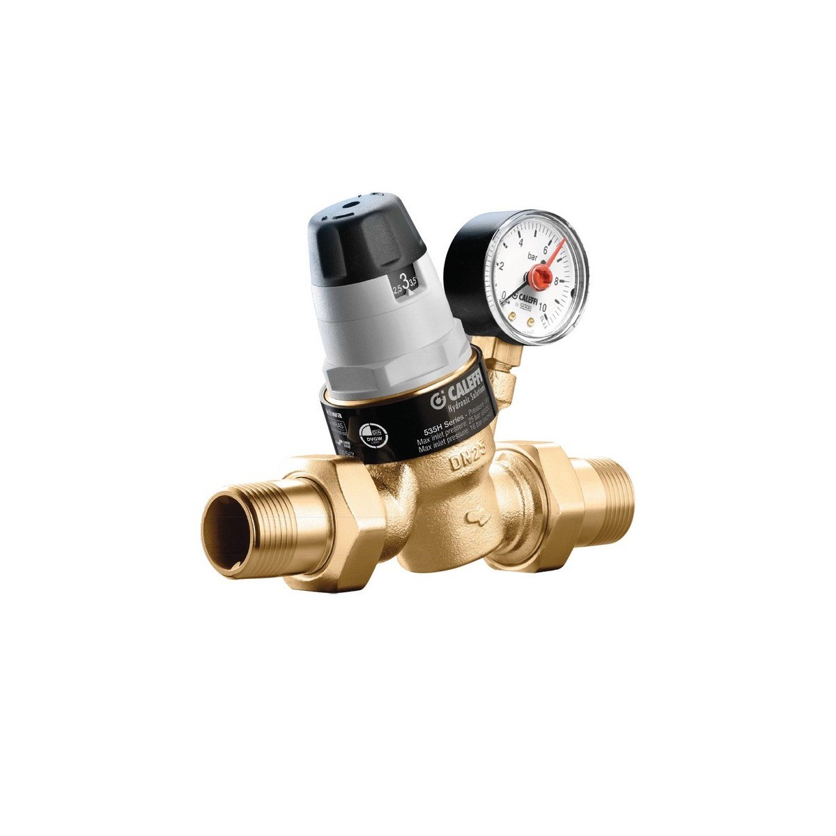 Réducteur de pression haute température 2" mâle-mâle laiton manomètre cartouche extractible Tmax 80 °C - THERMADOR R53550H 