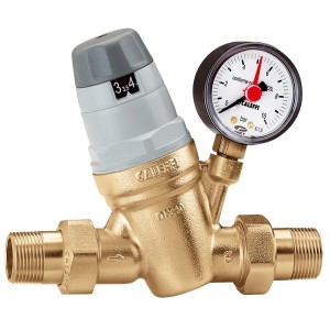 Réducteur de pression 2" mâle-mâle avec manomètre cartouche démontable préréglé 3 bar 40 °C maxi - THERMADOR R53550 