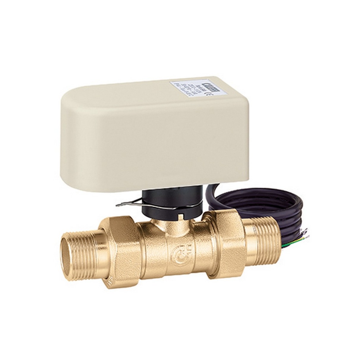 Vanne de zone directionnelle 1/2" 2 voies Kvs 10,3 m³/h moteur électrique 3 points avec contact auxiliaire - THERMADOR VZ644242 