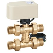 Vanne de zone directionnelle 1/2" 3 voies bipasse télescopique Kvs 10,3 m³/h moteur électrique 3 points - THERMADOR VZ644442 