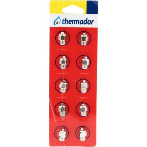 Purgeur de radiateur manuel à carré nickelé 1/8" sous blister - THERMADOR PC05C 
