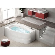 Baignoire balnéo MILONGA 180x100 cm tête à droite AIR HOTEL - KINEDO BA18180BDBAH1 