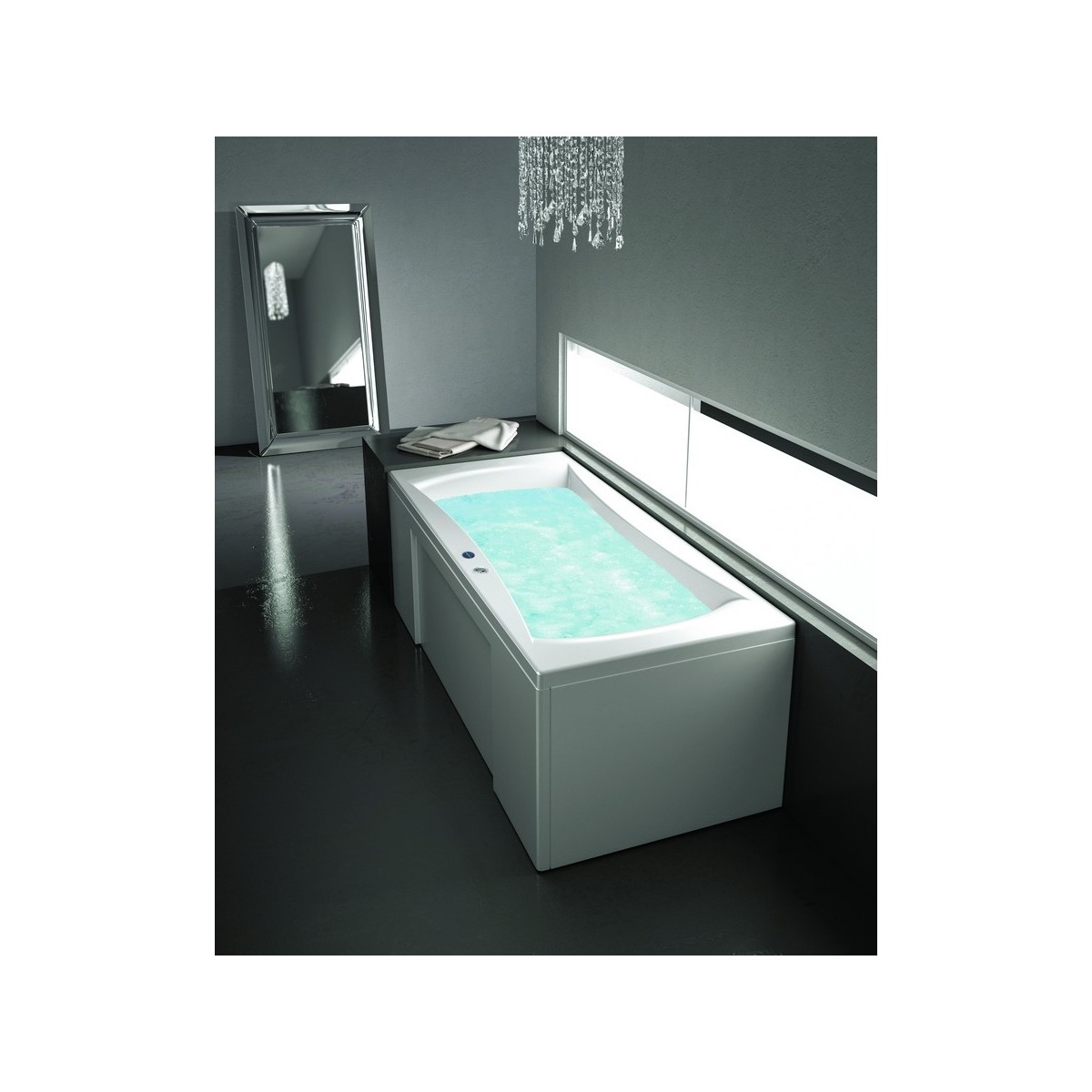 Baignoire balnéo CONCERTO 170x75 cm tête à droite STAR MIXTE DIGIT - KINEDO BCON775BDSMD1 