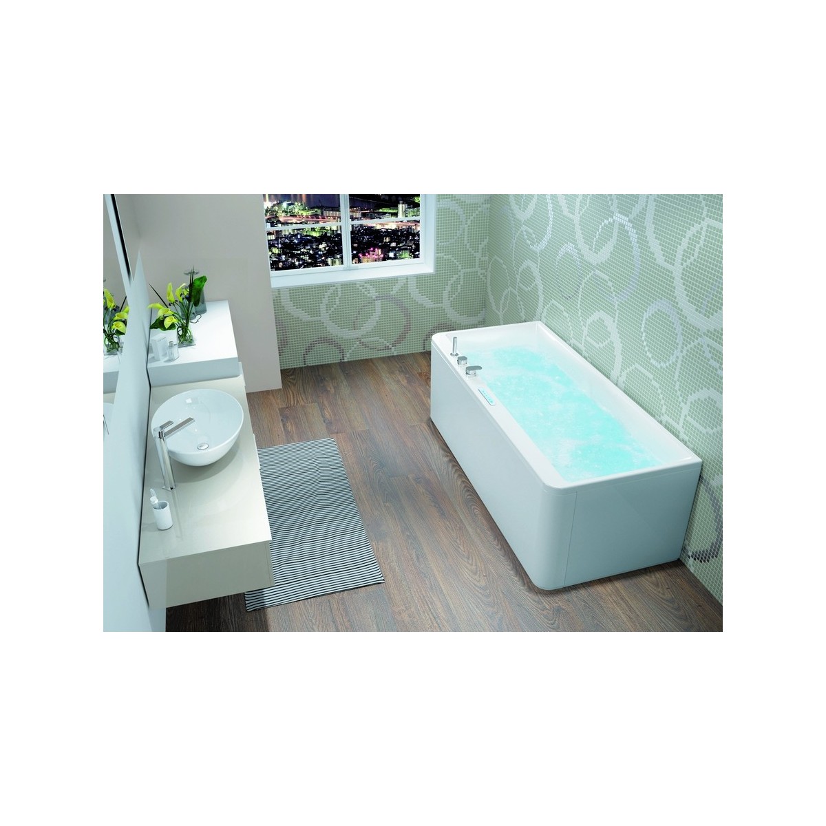 Baignoire SAMBA 170x70 cm tête à gauche sans système balnéo - KINEDO BSLI170BGXXXX 