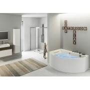 Baignoire balnéo CONGA 160x90 cm tête à gauche VITALITÉ - KINEDO BSSH690BGVIT1 